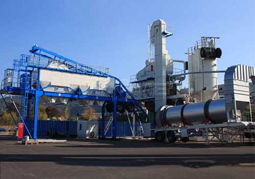 Recycled asphalt stationary asphalt mixing plant